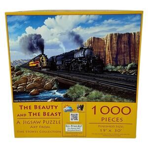 SunsOut 1000 Piece Jigsaw Puzzle Beauty and The Beast Train Locomotive